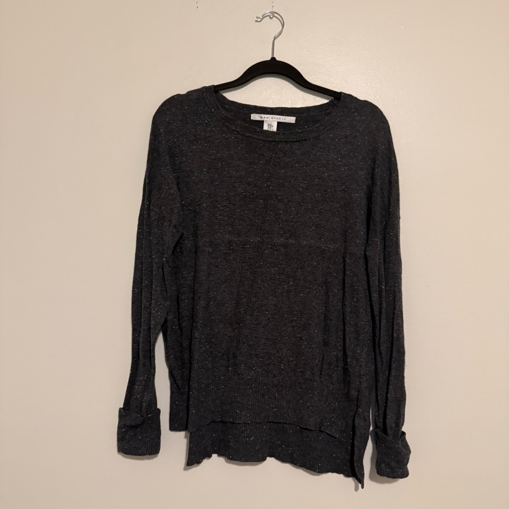 Max Studio | Charcoal Crew Neck Sweater